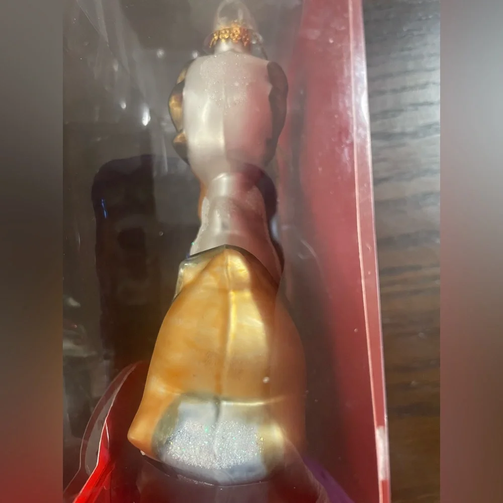 Christmas Tree Ornament - Prancer, Santa’s Reindeer. Hand painted Glass